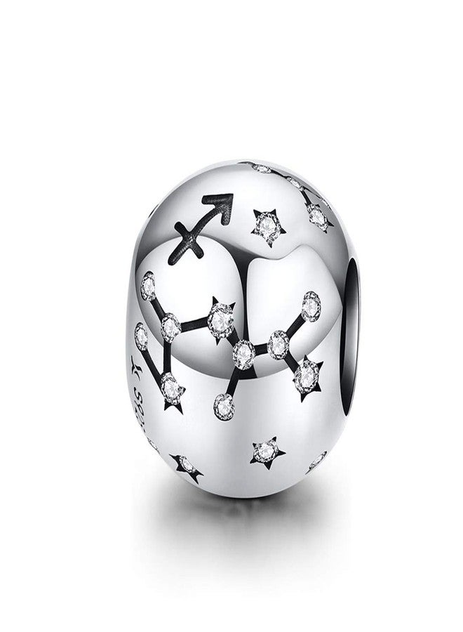 LAMOONY Constellation Charm 925 Sterling Silver Sagittarius Birthday Anniversary Love Faith Birthday Family DIY Love Charm for Pandora Charm Bracelet (Sagittarius (11.23-12.21)) - Image 1